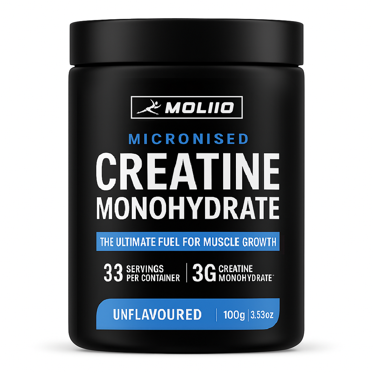 MOLLIO™ Micronised Creatine Monohydrate (100g, 33 Servings)